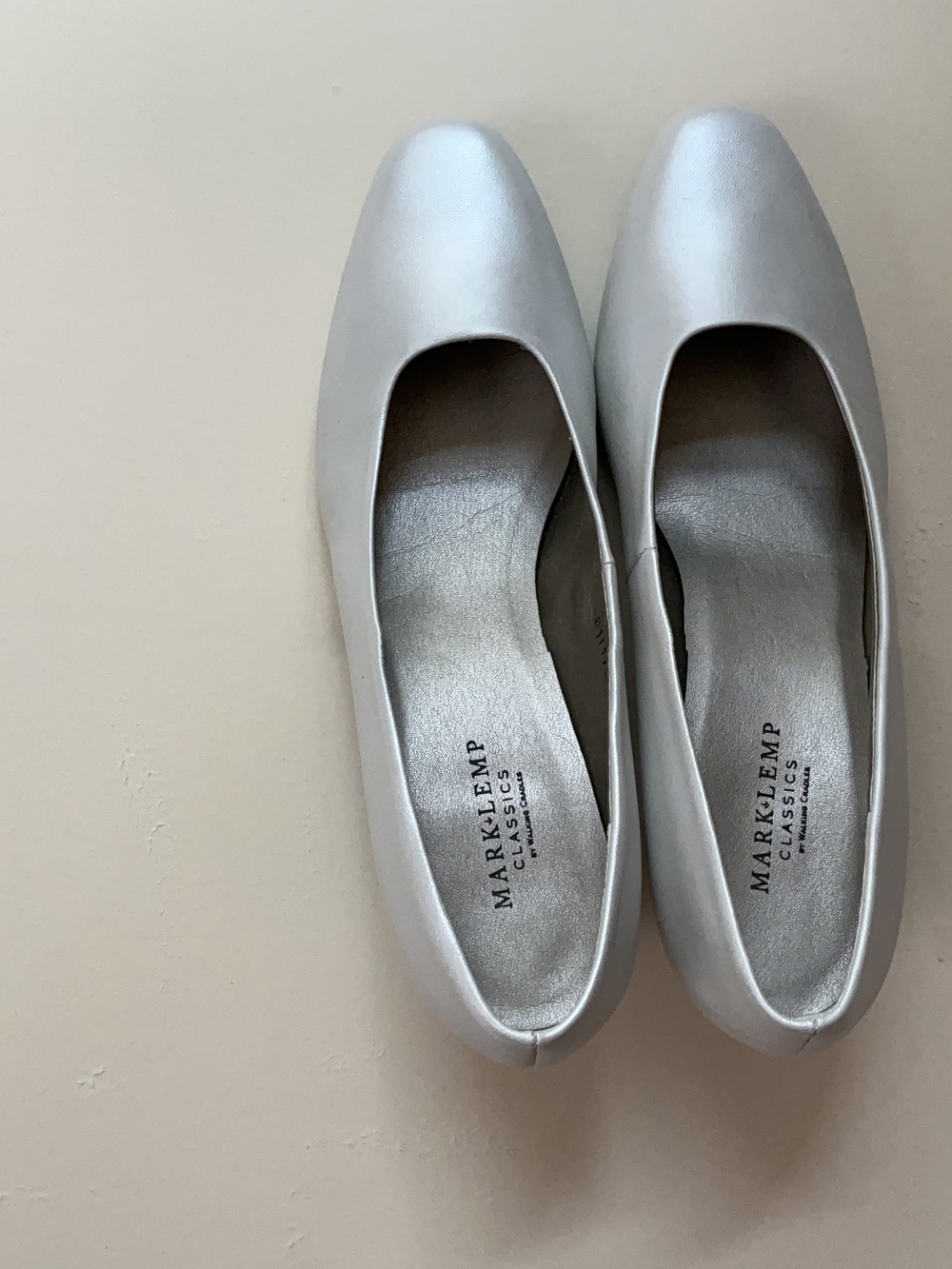 Silver Leather Women's Flats